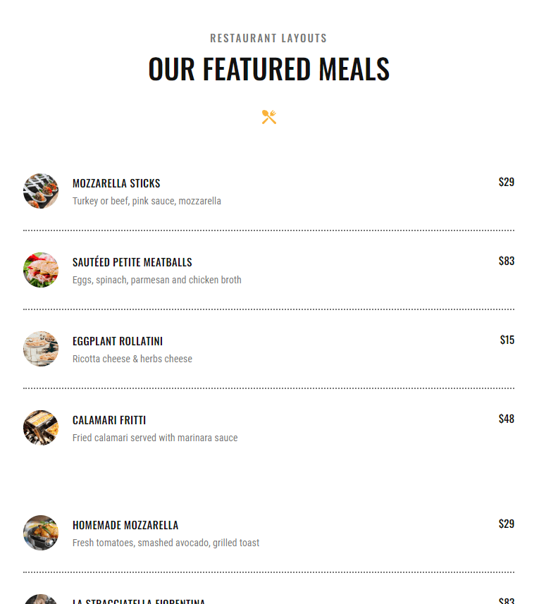 Responsive menu sample